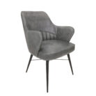 Grey Cole Leather Dining Chair