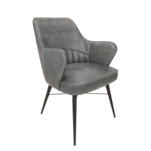 Grey Cole Leather Dining Chair