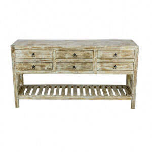 Wooden 6 Drawer Afton Console