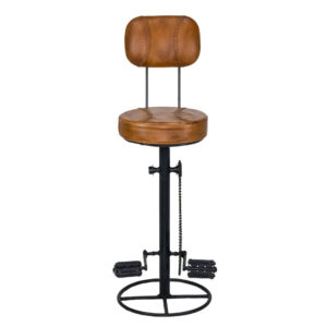 Leather Bicycle Bar Chair