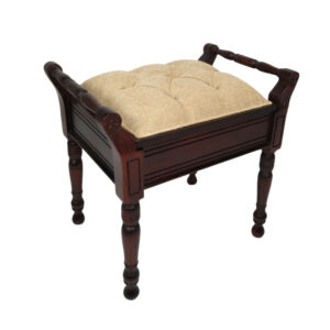 Mahogany Single Compartment Piano Stool