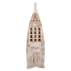 White Washed Laguna Wine Cabinet With Storage