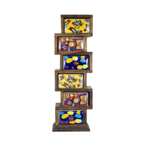 Colorful Ceramic and Wood Spice Drawer Box