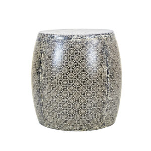 Iron Pattern Round Side Table