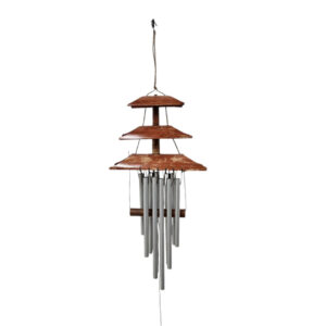 3 Tier Wooden And Metal Wind Chime