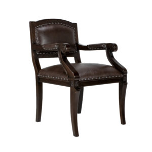Mahogany and Leather Boston Office Chair
