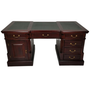 Mahogany Partner Office Desk With Drawers