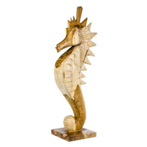 Solid Teak Seahorse Sculpture