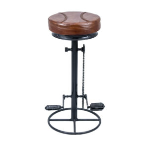 Bicycle Leather Bar Stool