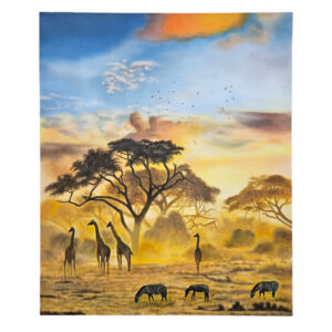 African Savannah Oil Painting