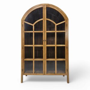Teak Arch Display Cabinet
