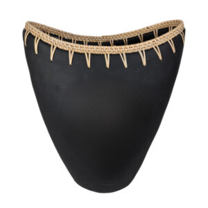 Ariana Decorative Terra and Rattan Vase