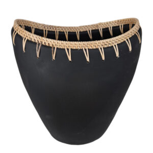 Ariana Decorative Terra and Rattan Vase