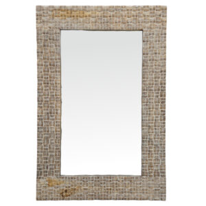 Block Weave Rectangular Wall Mirror