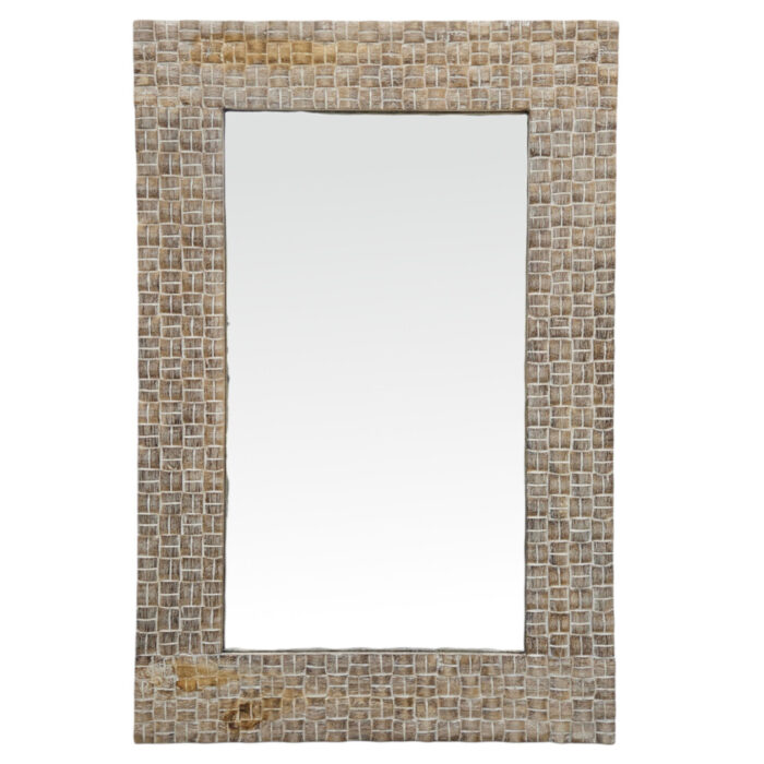 Block Weave Rectangular Wall Mirror Block Weave Rectangular Wall Mirror