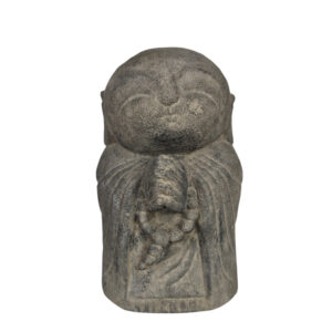 Cement Monk In Robe With Beads Statue