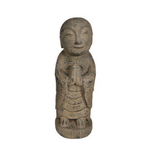 Cement Monk Praying Statue