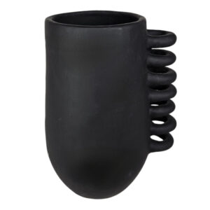 Danae Black Terra Vase