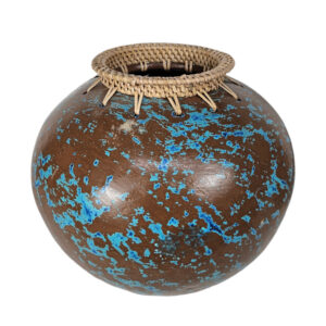 Daphne Decorative Terra and Rattan Vase