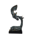 Metal Mom and Child Decorative Giraffe