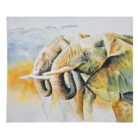 Elephants At The Water Oil Painting