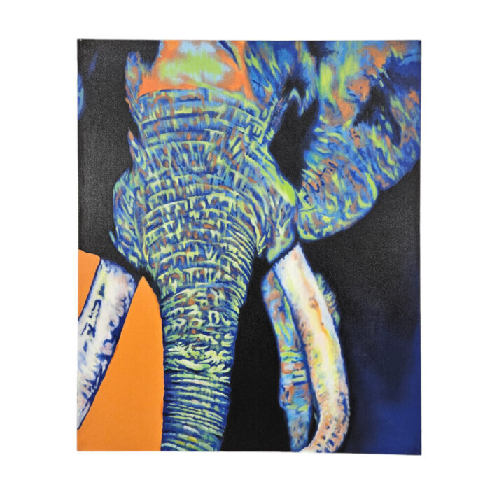 Elephant Tusk Oil Painting