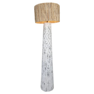 Pottery And Grass Floor Standing Lamp