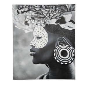African Flower Lady Painting
