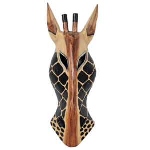 Wooden Giraffe Mask Wall Hanging