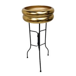 Black And Gold Metal Plant Stand