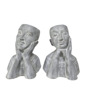 GRC Hand On Face Statue Set
