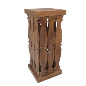 Wooden Column Side Table
