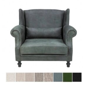 Grey Single Seater New York Wingback Chair