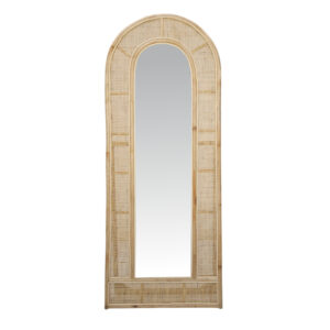 Rattan Arch Standing Mirror