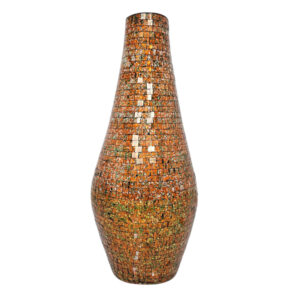 Orange Mosaic Vase