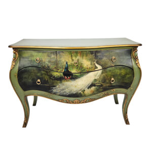 Wooden Peacock Bombay Chest of Drawers