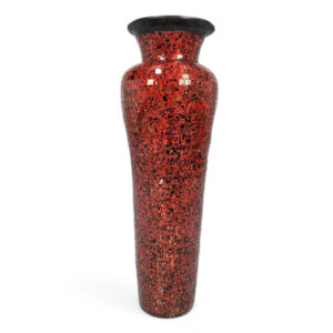 Pottery Red Mosaic Vase