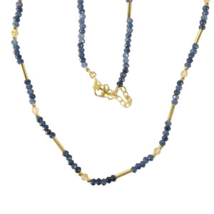Women's Sterling Silver Sapphire Citrine Necklace
