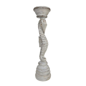 Decorative Wooden Seahorse Candle Holder