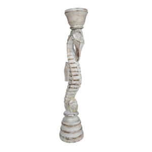 Decorative Wooden Seahorse Candle Holder