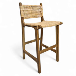 Sienna Rattan And Teak Bar Chair