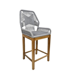 Svenn Rope Bar Chair - Grey