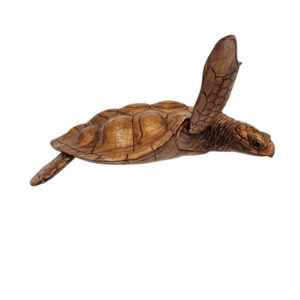 Carved Swimming Wall Turtle Right