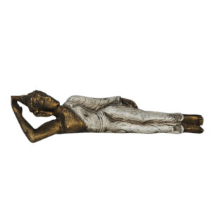 Resin Thai Buddha Gold And Cream Resting