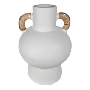 Aretha Terra And Rattan Vase