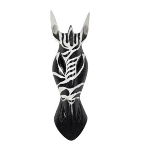 Wooden Zebra Mask Wall Hanging